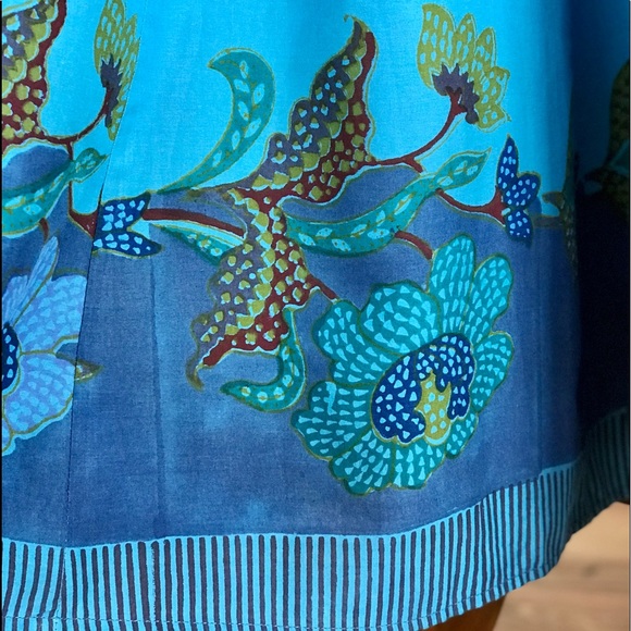 Block Print Cotton Voile Skirt - Picture 3 of 6